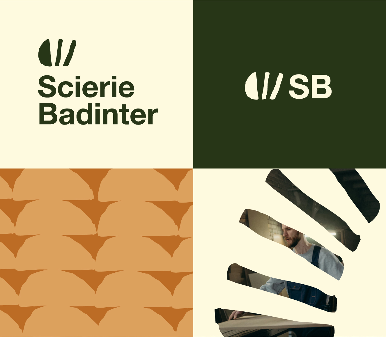 Scierie Badinter — brand identity visual 1