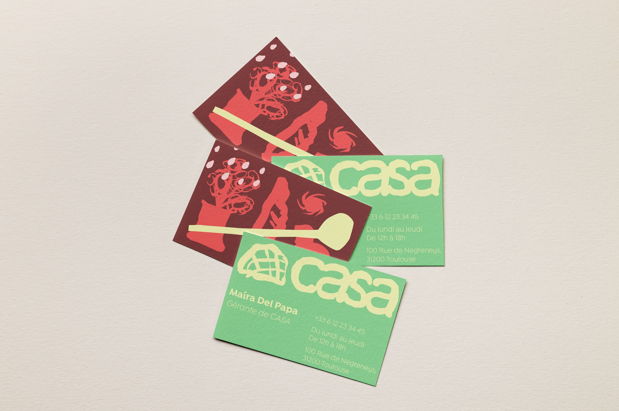 Casa bakery — business card design