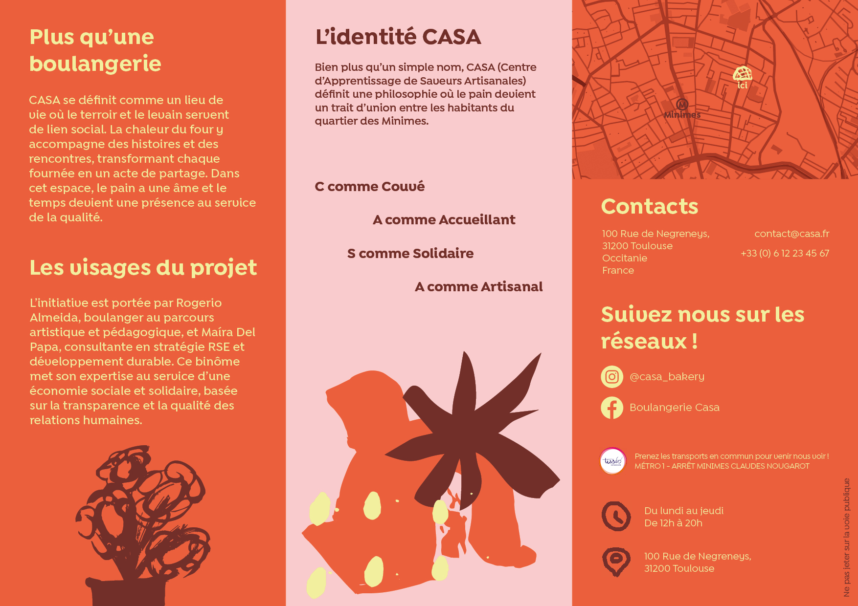 Casa bakery — leaflet verso