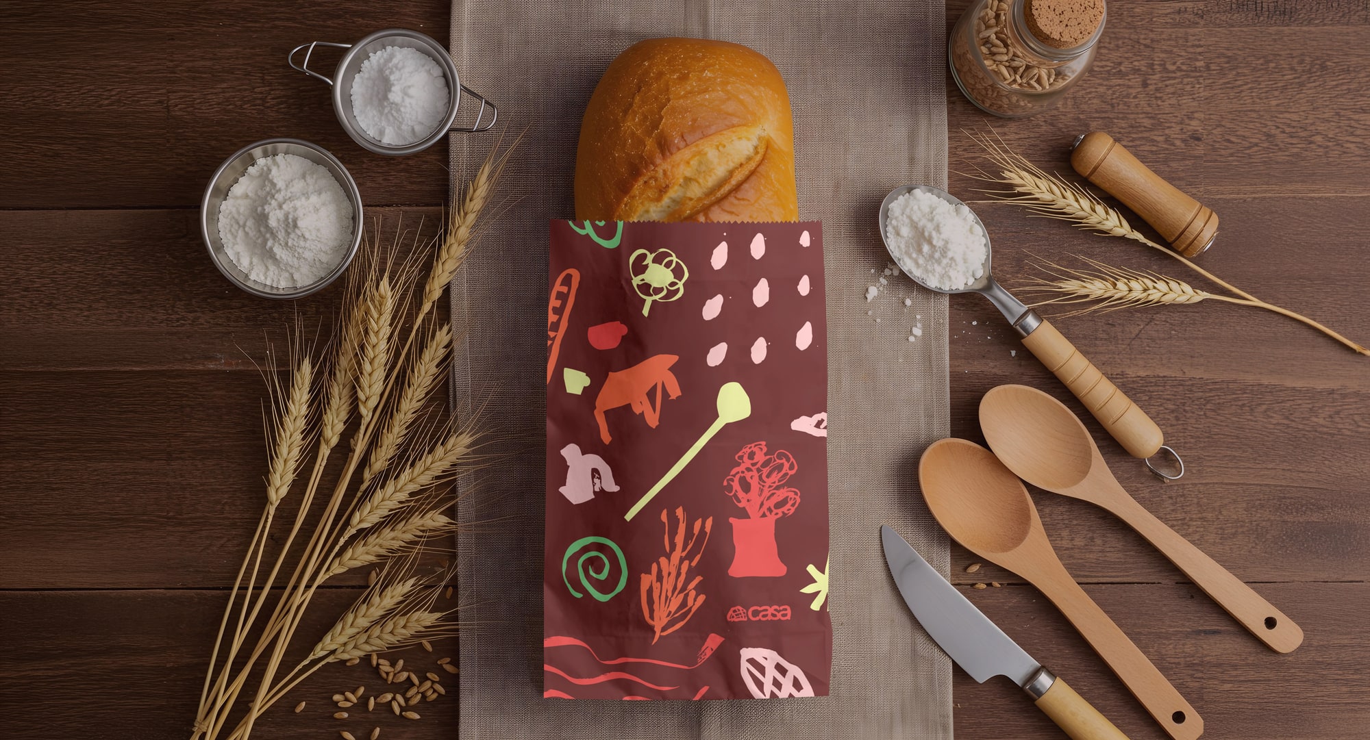 Casa bakery — bread packaging design