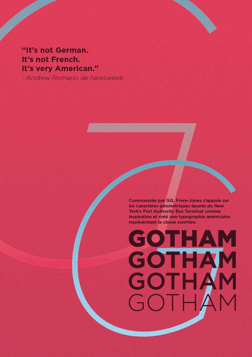 Gotham typeface specimen poster — visual 2