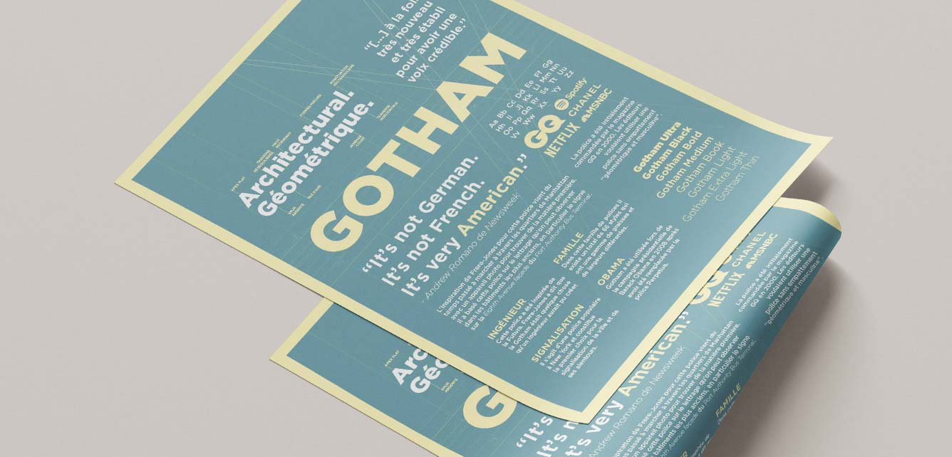 Gotham typeface specimen poster — visual 1