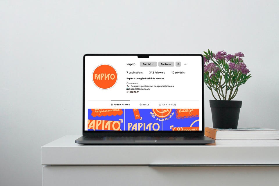 PAPITO Montpellier butcher shop — brand identity visual 15