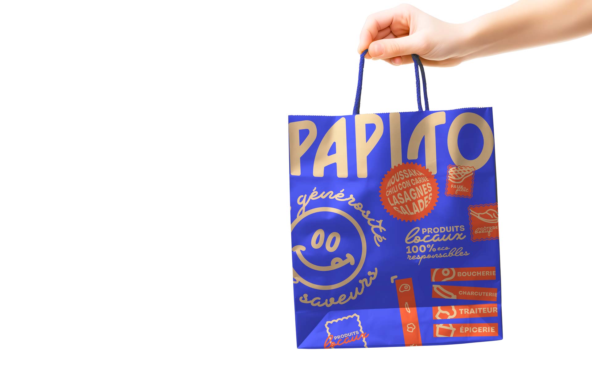 PAPITO Montpellier butcher shop — brand identity visual 12