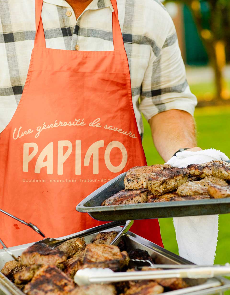 PAPITO Montpellier butcher shop — brand identity visual 13